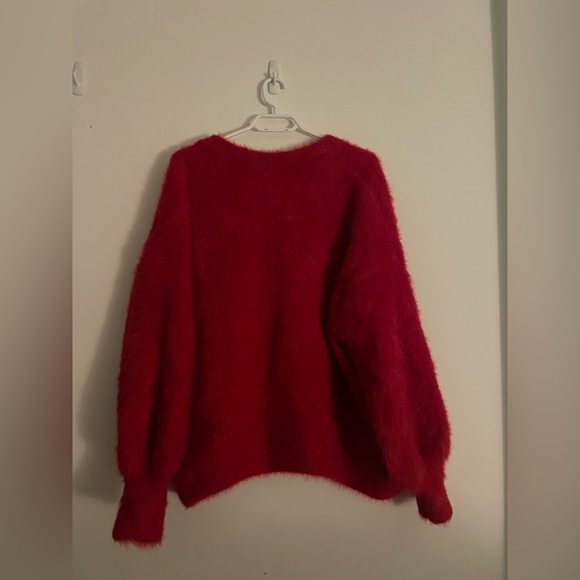 Fluffy Red H&M Cardigan - Picture 3 of 5